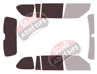 Gabarit vitrage - kit 3/4 arrière - Infiniti QX (1) 80 5 portes (2014 - 2018) Gabarit vitrage - kit 3/4 arrière - Infiniti QX (1) 80 5 portes (2014 - 2018)