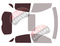 Gabarit vitrage - kit 3/4 arrière - Infiniti QX (1) 55 5 portes (depuis 2022)