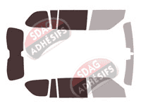 Gabarit vitrage - kit 3/4 arrière - Infiniti QX (2) 80 5 portes (2018 - 2024)