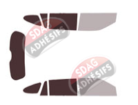 Gabarit vitrage - kit 3/4 arrière - Isuzu MU-X (1) 5 portes (depuis 2021)