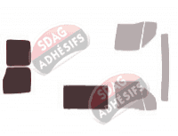 Gabarit vitrage - kit 3/4 arrière - Iveco Daily (3) Utilitaire 4 portes (1999 - 2014)