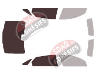 Gabarit vitrage - kit 3/4 arrière - Jaguar XJ (6) L-longue Berline 4 portes (2010 - 2019)