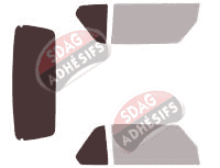 Gabarit vitrage - kit 3/4 arrière - Jaguar XJ S Cabriolet 2 portes (1990 - 1996)