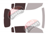 Gabarit vitrage - kit 3/4 arrière - Jeep Avenger (1) 5 portes (depuis 2023)