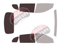Gabarit vitrage - kit 3/4 arrière - Jeep Cherokee (5) Phase 2 5 portes (depuis 2019)