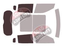 Gabarit vitrage - kit 3/4 arrière - Jeep Compass (2) 5 portes (2017 - 2026)