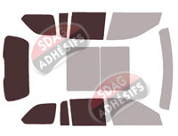 Gabarit vitrage - kit 3/4 arrière - Jeep Grand Cherokee (5) 5 portes (depuis 2021) Gabarit vitrage - kit 3/4 arrière - Jeep Grand Cherokee (5) 5 portes (depuis 2021)