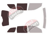 Gabarit vitrage - kit 3/4 arrière - Jeep Grand Cherokee (4) 5 portes (2010 - 2013)