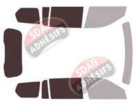 Gabarit vitrage - kit 3/4 arrière - Jeep Grand Cherokee (5) Long 5 portes (depuis 2021) Gabarit vitrage - kit 3/4 arrière - Jeep Grand Cherokee (5) Long 5 portes (depuis 2021)