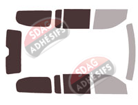 Gabarit vitrage - kit 3/4 arrière - Jeep Wagoneer (4) 5 portes (depuis 2022) Gabarit vitrage - kit 3/4 arrière - Jeep Wagoneer (4) 5 portes (depuis 2022)