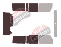 Gabarit vitrage - kit 3/4 arrière - Jeep Wrangler (4) 5 portes (2011 - 2017) Gabarit vitrage - kit 3/4 arrière - Jeep Wrangler (4) 5 portes (2011 - 2017)