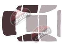 Gabarit vitrage - kit 3/4 arrière - Kia K9 Berline 4 portes (2013 - 2019)