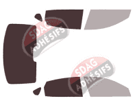 Gabarit vitrage - kit 3/4 arrière - Kia Cadenza (2) Berline 4 portes (2017 - 2021)