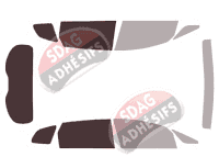 Gabarit vitrage - kit 3/4 arrière - Kia Carens (3) 5 portes (2013 - 2019)