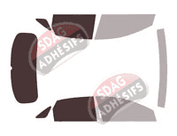 Gabarit vitrage - kit 3/4 arrière - Kia Ceed (3) 5 portes (depuis 2018)