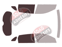 Gabarit vitrage - kit 3/4 arrière - Kia Niro (1) 5 portes (2016 - 2022)