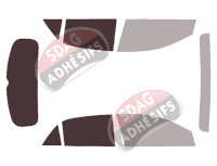 Gabarit vitrage - kit 3/4 arrière - Kia Rio (4) 5 portes (depuis 2017)