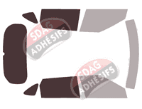 Gabarit vitrage - kit 3/4 arrière - Kia Seltos (1) 5 portes (2020 - 2026) Gabarit vitrage - kit 3/4 arrière - Kia Seltos (1) 5 portes (2020 - 2026)