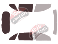 Gabarit vitrage - kit 3/4 arrière - Kia Sorento (3) 5 portes (2015 - 2021)