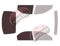 Gabarit vitrage - kit 3/4 arrière - Kia Shuma 5 portes (1997 - 2004)