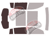 Gabarit vitrage - kit 3/4 arrière - Kia Sportage (3) 5 portes (2010 - 2016) Gabarit vitrage - kit 3/4 arrière - Kia Sportage (3) 5 portes (2010 - 2016)