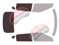 Gabarit vitrage - kit 3/4 arrière - Kia EV6 (1) 5 portes (depuis 2021)