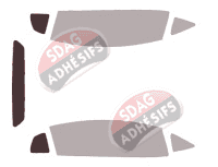 Gabarit vitrage - kit 3/4 arrière - Lamborghini Aventador Coupe 2 portes (2011 - 2022)