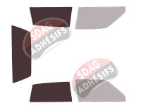 Gabarit vitrage - kit 3/4 arrière - Lancia Y10 3 portes (1985 - 1995) Gabarit vitrage - kit 3/4 arrière - Lancia Y10 3 portes (1985 - 1995)