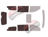 Gabarit vitrage - kit 3/4 arrière - Lancia Grand Voyager 5 portes (2011 - 2016) Gabarit vitrage - kit 3/4 arrière - Lancia Grand Voyager 5 portes (2011 - 2016)