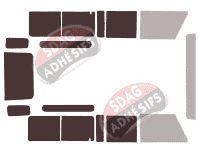 Gabarit vitrage - kit 3/4 arrière - Land Rover Defender (1) 5 portes (1983 - 2001)