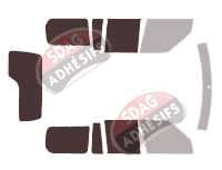 Gabarit vitrage - kit 3/4 arrière - Land Rover Discovery (3) 5 portes (2004 - 2009)
