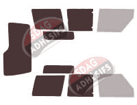 Gabarit vitrage - kit 3/4 arrière - Land Rover Discovery (1) 3 portes (1989 - 1998)