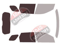 Gabarit vitrage - kit 3/4 arrière - Land Rover Discovery Sport (1) Sport 5 portes (depuis 2015)
