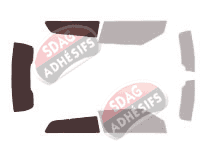 Gabarit vitrage - kit 3/4 arrière - Land Rover Evoque (1) 3 portes (2011 - 2019)