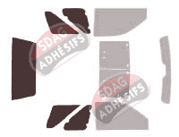 Gabarit vitrage - kit 3/4 arrière - Land Rover Freelander (1) 3 portes (1997 - 2006)