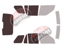 Gabarit vitrage - kit 3/4 arrière - Land Rover Range Rover Sport (1) SPORT 5 portes (2011 - 2013)