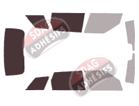 Gabarit vitrage - kit 3/4 arrière - Land Rover Range Rover Sport (2) SPORT 5 portes (2013 - 2022)