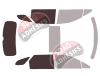 Gabarit vitrage - kit 3/4 arrière - Lexus RX L (4) Long 5 portes (2018 - 2022)