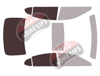 Gabarit vitrage - kit 3/4 arrière - Lexus ES (7) Berline 4 portes (depuis 2018)