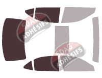 Gabarit vitrage - kit 3/4 arrière - Lexus IS (3) Berline 4 portes (2013 - 2021)