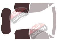 Gabarit vitrage - kit 3/4 arrière - Lexus LBX (1) 5 portes (depuis 2024)