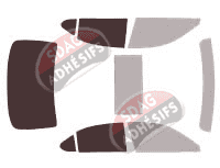 Gabarit vitrage - kit 3/4 arrière - Lexus LS (4) Court Berline 4 portes (2007 - 2018)