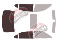 Gabarit vitrage - kit 3/4 arrière - Lexus LS (4) Long Berline 4 portes (2007 - 2017)