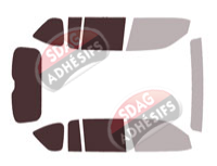 Gabarit vitrage - kit 3/4 arrière - Lexus LX (4) 600 5 portes (depuis 2022) Gabarit vitrage - kit 3/4 arrière - Lexus LX (4) 600 5 portes (depuis 2022)