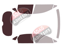 Gabarit vitrage - kit 3/4 arrière - Lexus NX (2) 5 portes (depuis 2022) Gabarit vitrage - kit 3/4 arrière - Lexus NX (2) 5 portes (depuis 2022)