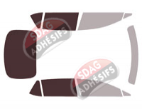 Gabarit vitrage - kit 3/4 arrière - Lexus RZ (1) 5 portes (depuis 2023)