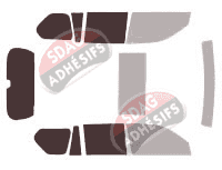 Gabarit vitrage - kit 3/4 arrière - Lexus GX (2) 5 portes (2010 - 2023) Gabarit vitrage - kit 3/4 arrière - Lexus GX (2) 5 portes (2010 - 2023)