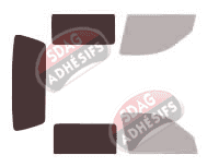 Gabarit vitrage - kit 3/4 arrière - Ligier Optimax Break 3 portes (2010 - 2020)