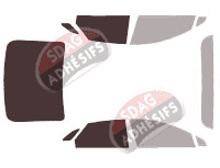 Gabarit vitrage - kit 3/4 arrière - Lincoln MKZ Berline 4 portes (2013 - 2020)