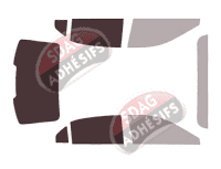 Gabarit vitrage - kit 3/4 arrière - Lincoln Continental (10) Berline 4 portes (2016 - 2020)